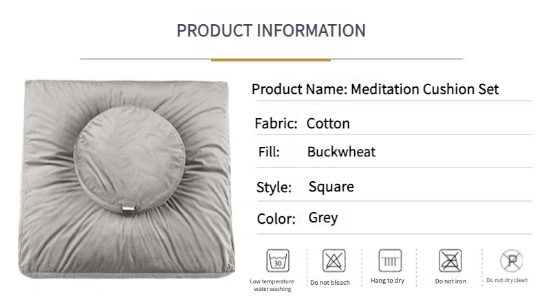 Zen Harmony Buckwheat Meditation Cushion Set – Mandala Bliss for Mindful Practice information