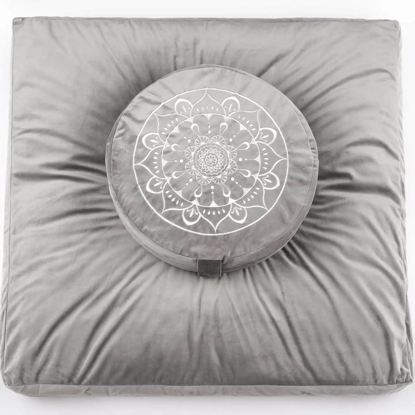 Zen Harmony Buckwheat Meditation Cushion Set – Mandala Bliss for Mindful Practice