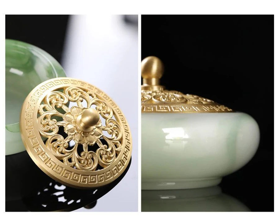 Cloud Mist Serenity Jade Incense Burner – Ancient Zen Elegance