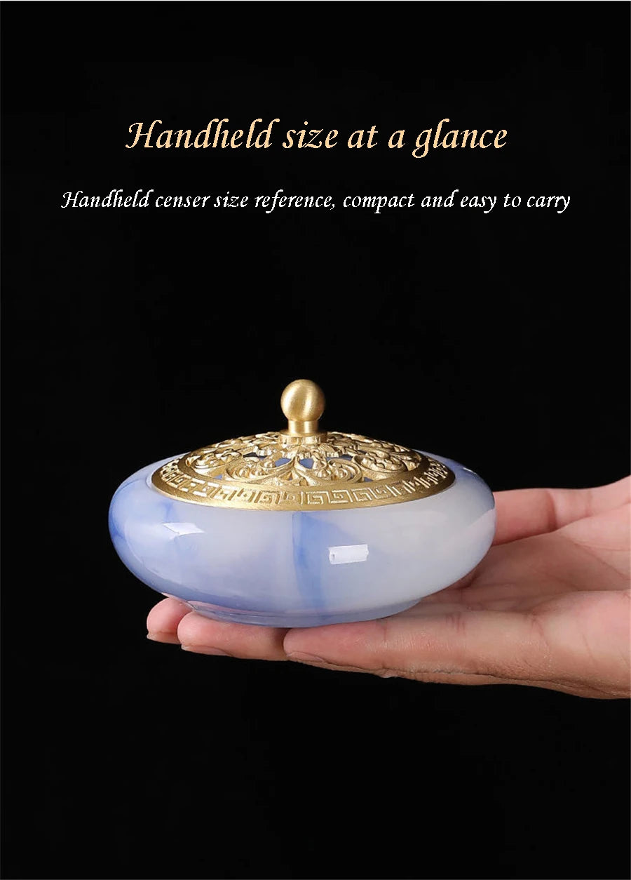Cloud Mist Serenity Jade Incense Burner – Ancient Zen Elegance