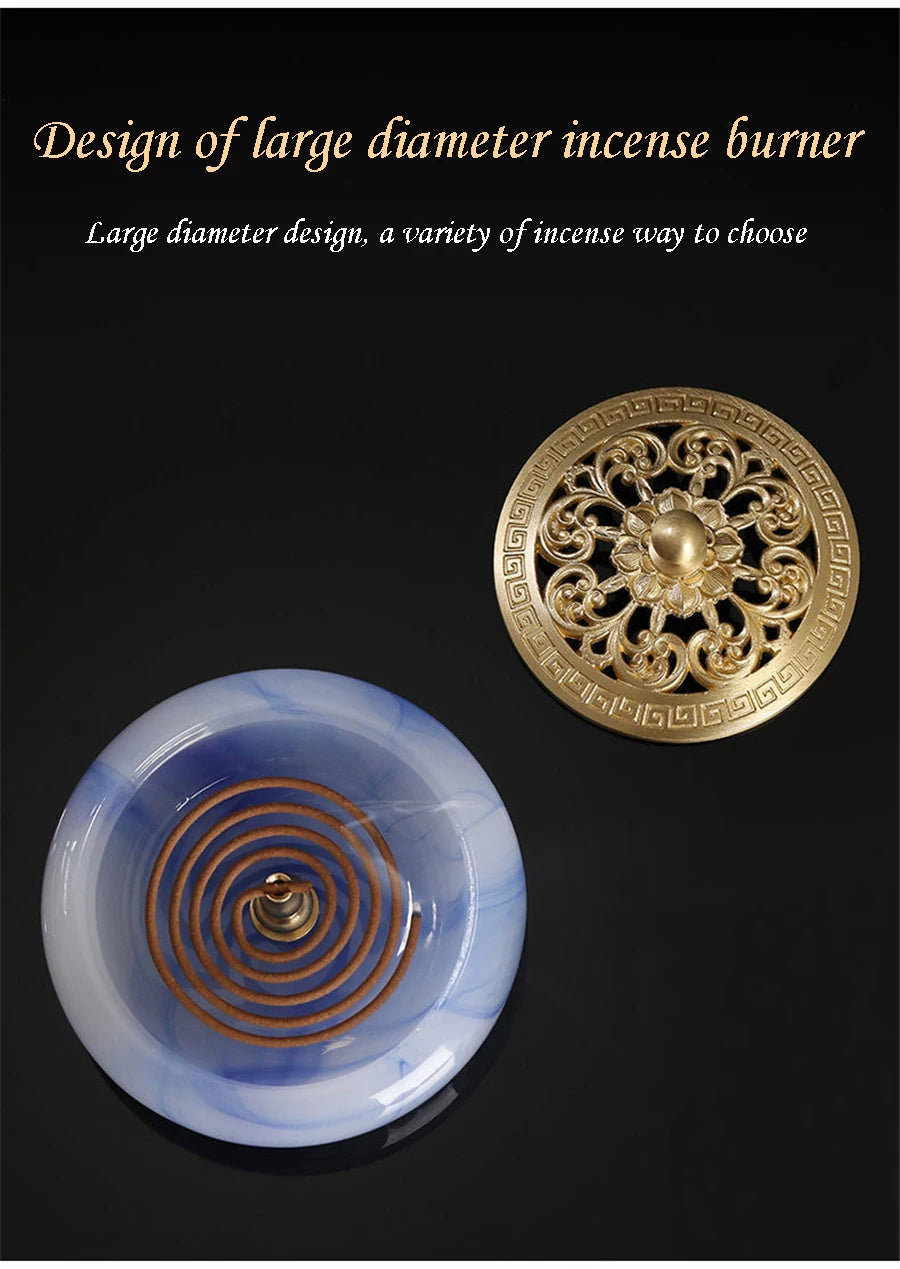 Cloud Mist Serenity Jade Incense Burner – Ancient Zen Elegance