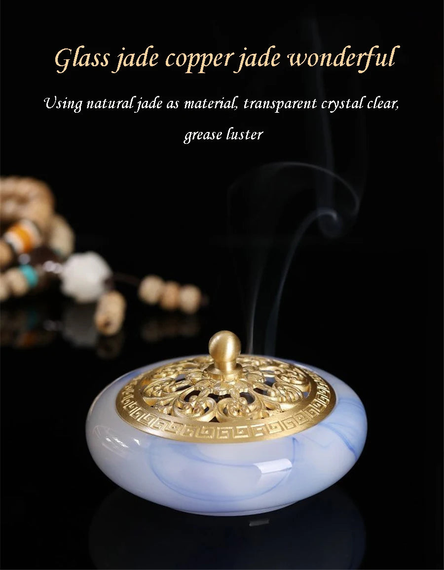 Cloud Mist Serenity Jade Incense Burner – Ancient Zen Elegance
