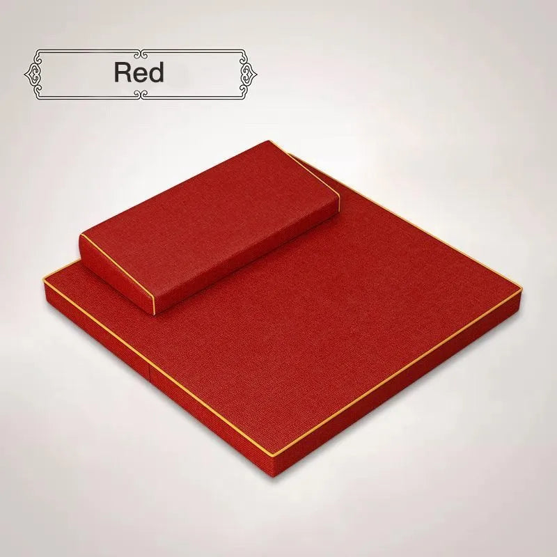 Eco Meditation Mat Set: Glue-free Coconut Coir Mat and Lotus Yoga Mat in multiple colors red NO Pattern