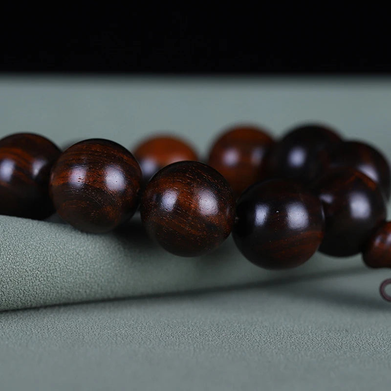 Natural Redwood Meditation Bracelet Set – Handcrafted Wooden Prayer Beads for Mindful Harmony part3