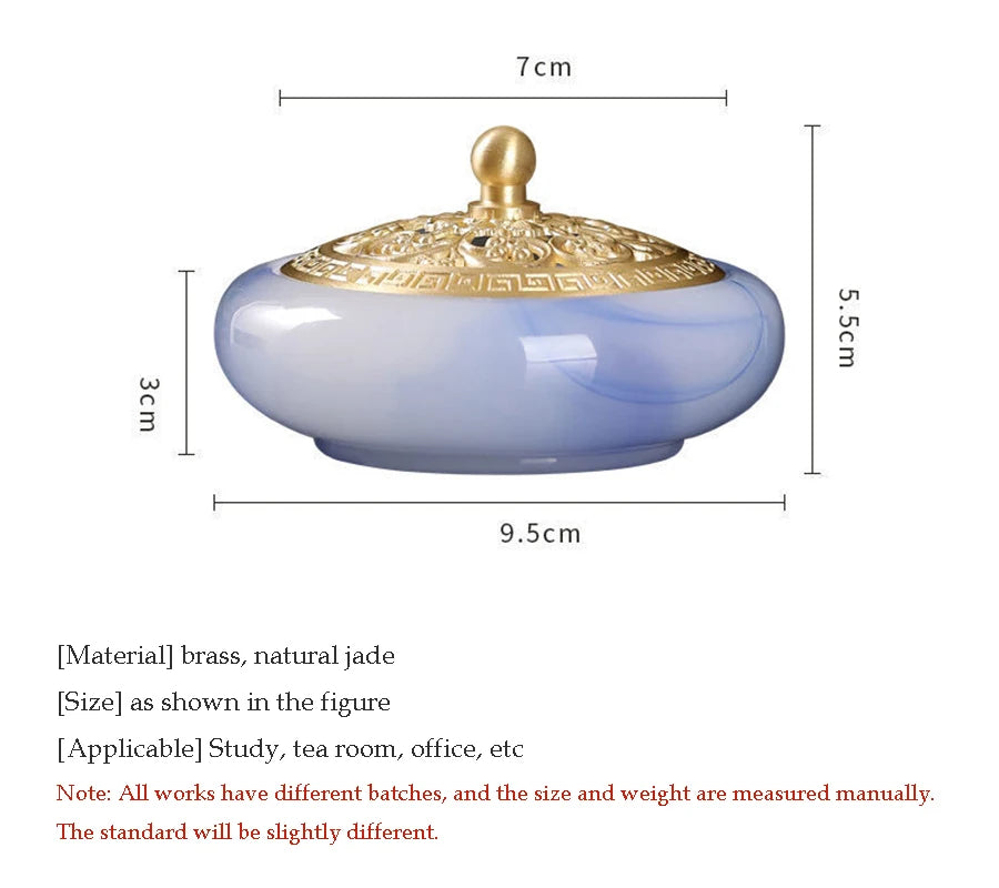 Cloud Mist Serenity Jade Incense Burner – Ancient Zen Elegance size