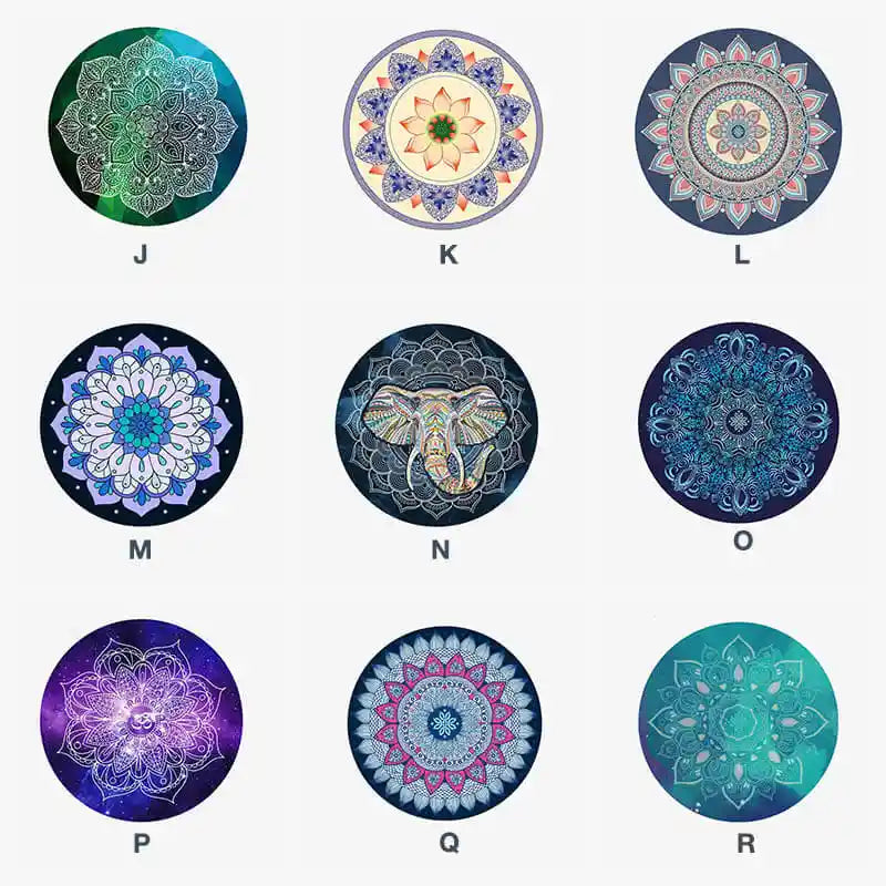 ZenFlow Circular Meditation Yoga Mat: Dual-Texture Serenity for Mind, Body & Space j-r