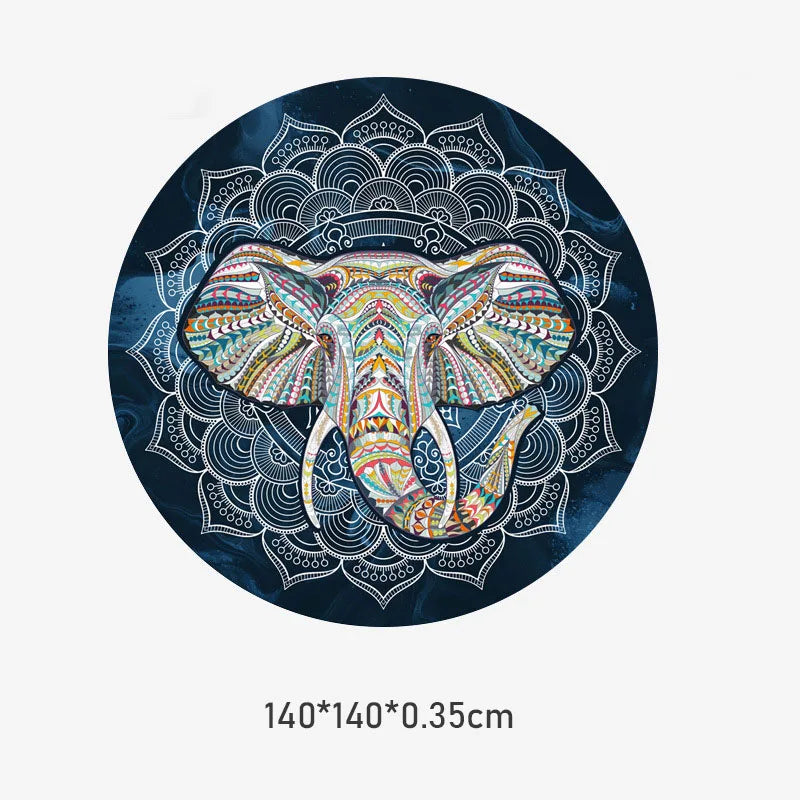 Circular Meditation Yoga Mat: Dual-Texture Serenity for Mind, Body & Space N