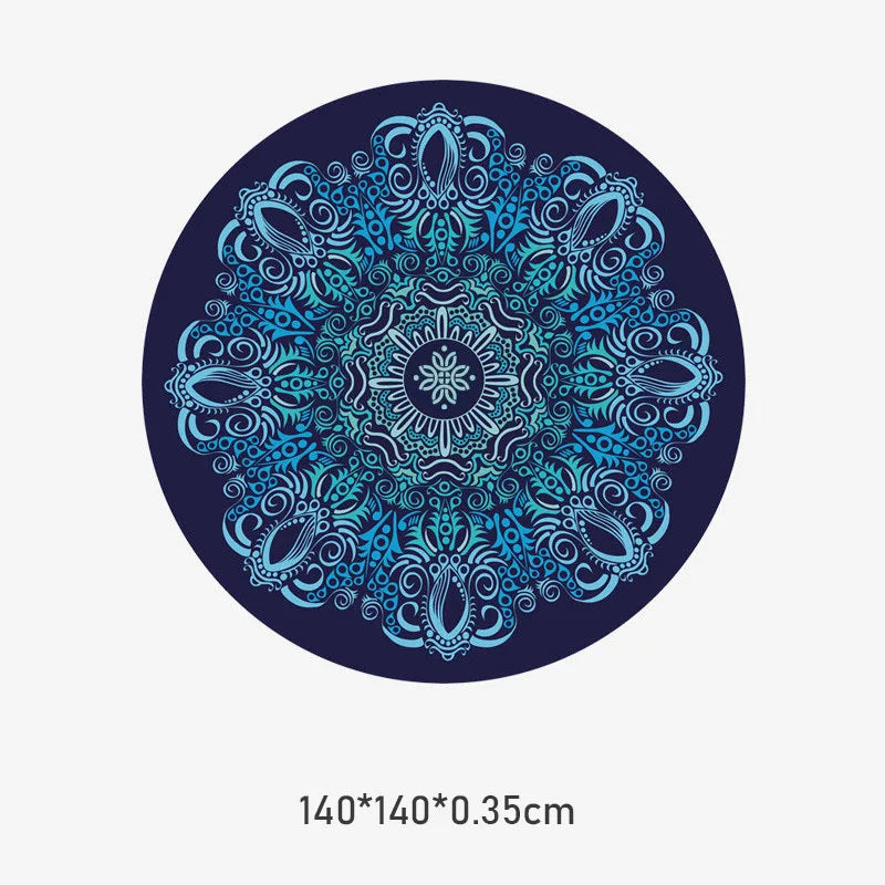 Circular Meditation Yoga Mat: Dual-Texture Serenity for Mind, Body & Space O