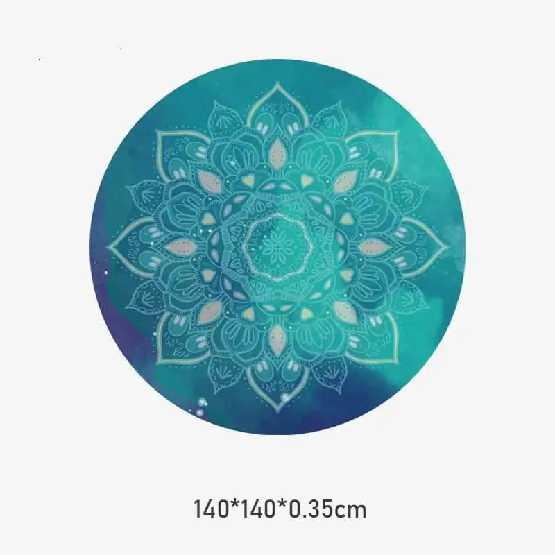 Circular Meditation Yoga Mat: Dual-Texture Serenity for Mind, Body & Space R
