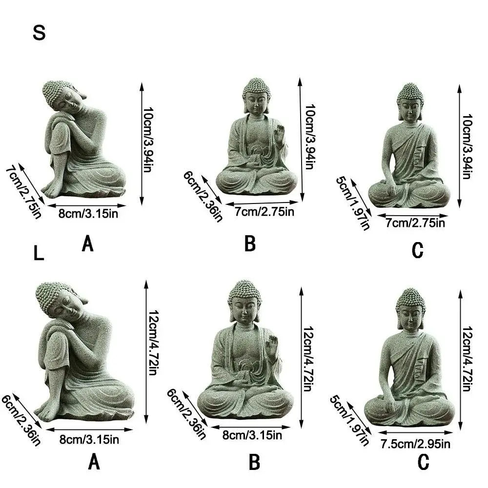 Sandstone Buddha  Handcrafted Zen Sculptures for Aquatic Harmony size