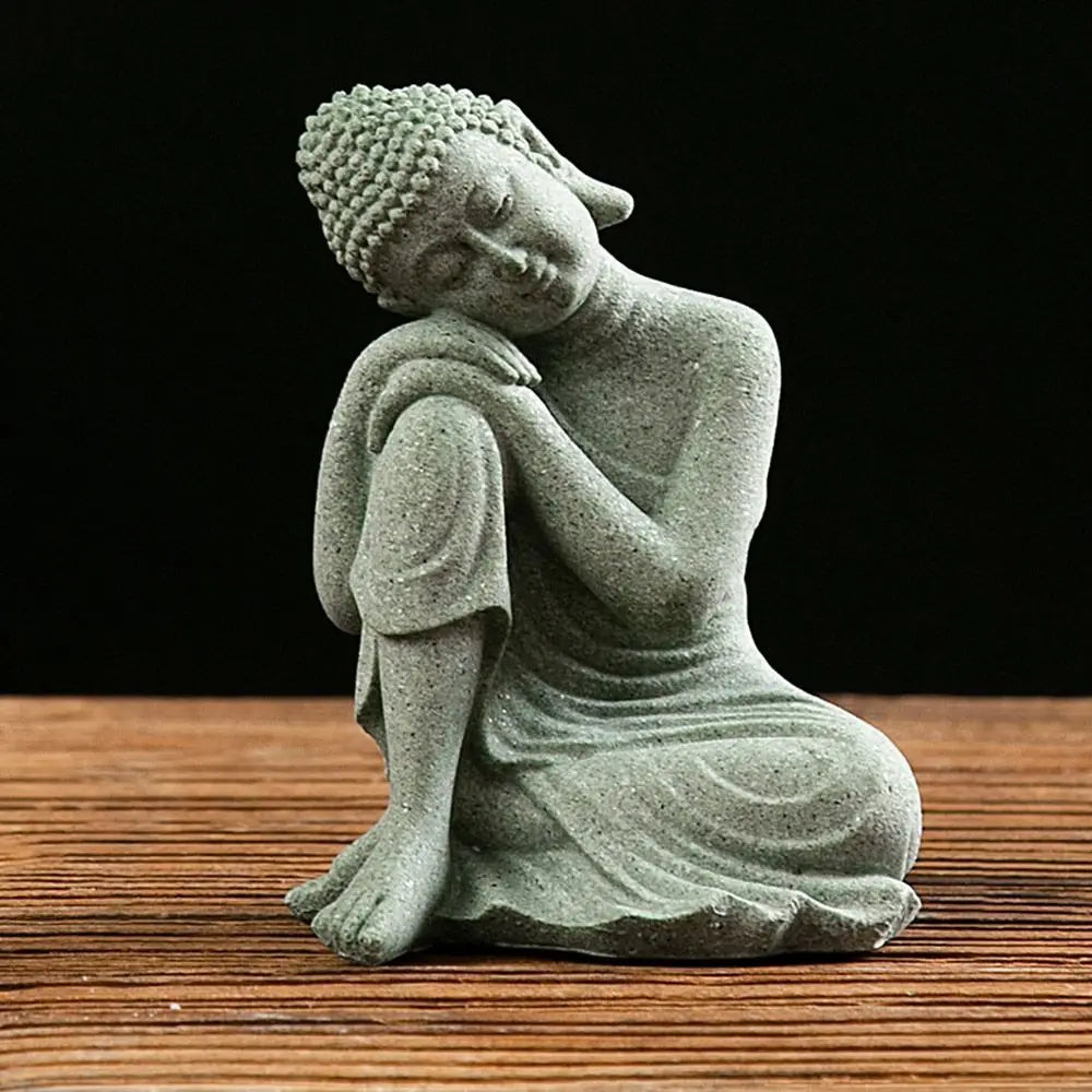 Sandstone Buddha  Handcrafted Zen Sculptures for Aquatic Harmony A