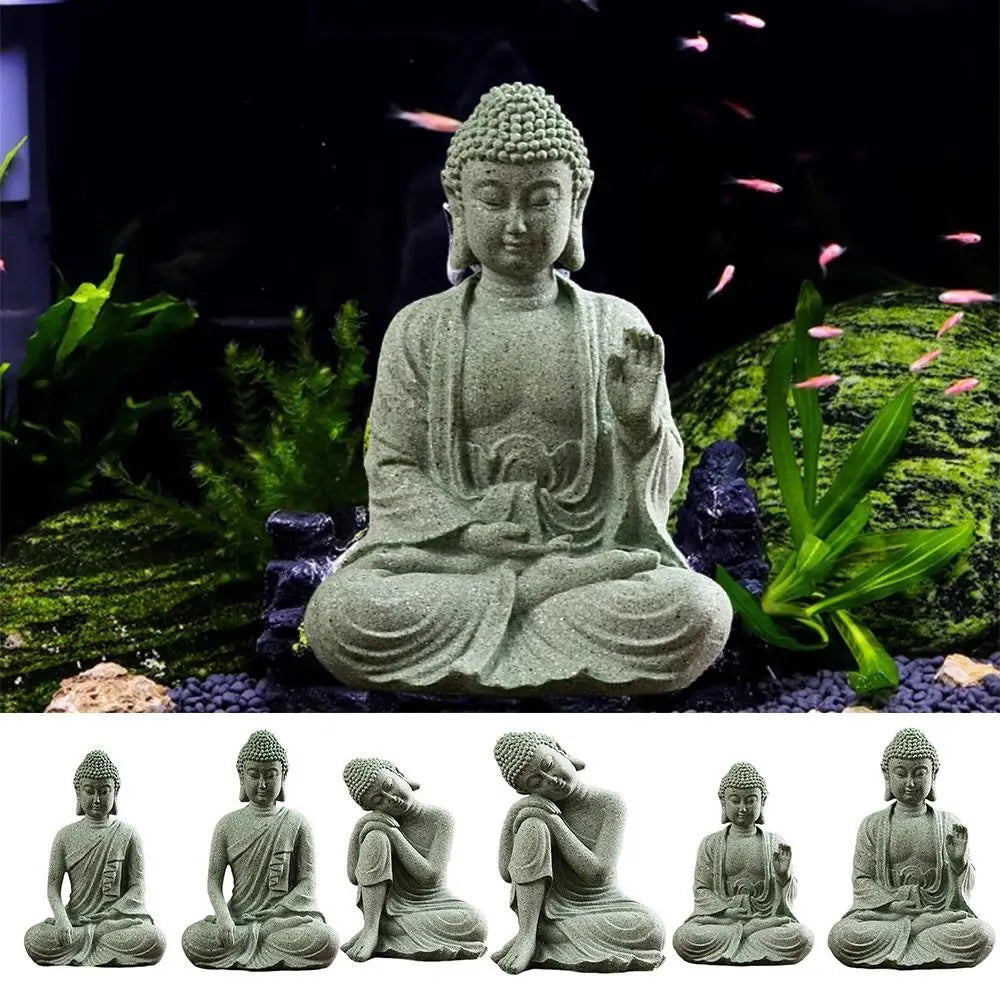 Sandstone Buddha  Handcrafted Zen Sculptures for Aquatic Harmony